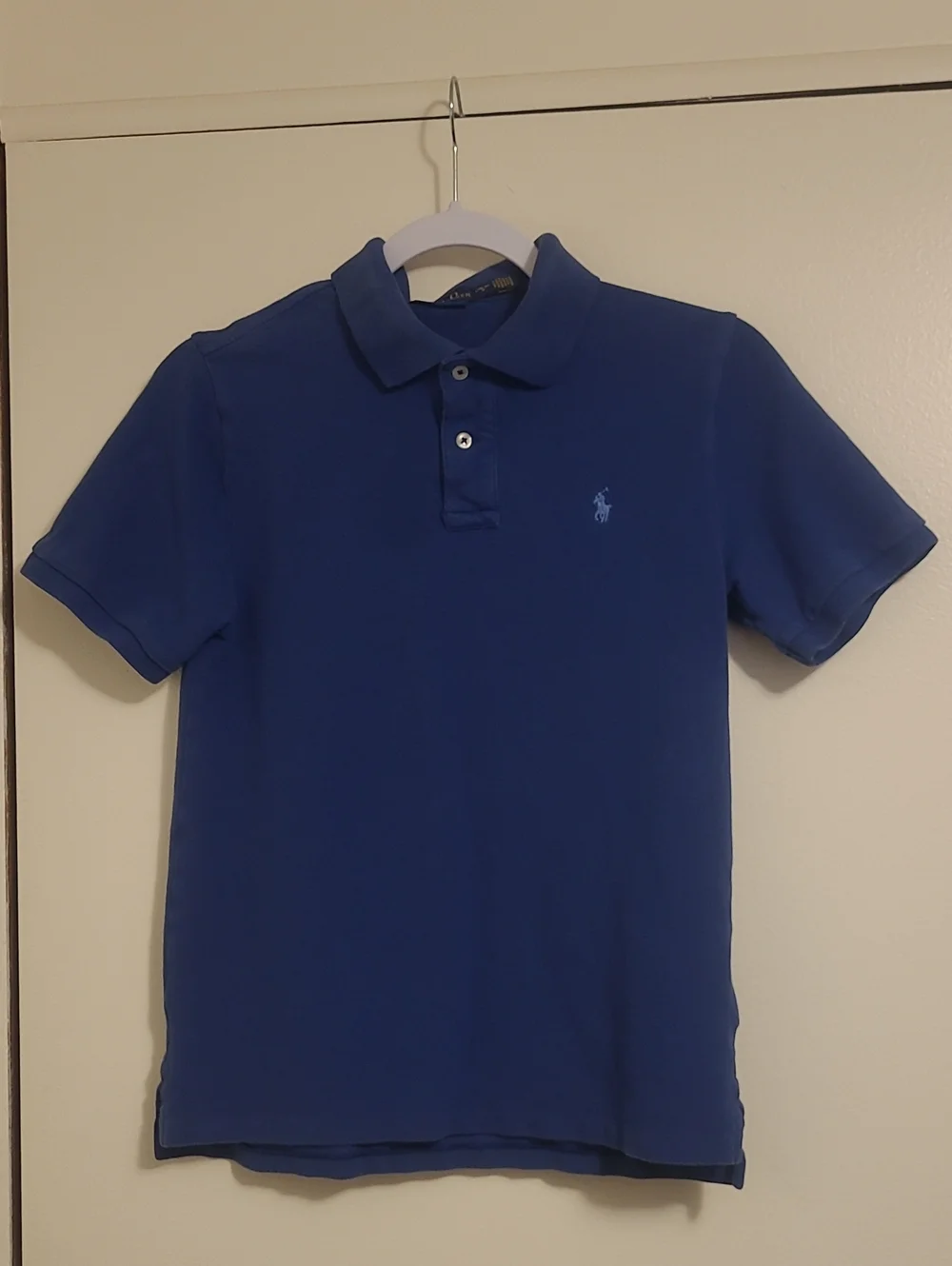 Ralph Lauren Boy's Royal Blue Polo Shirt with Embroidered Pony Size Large 14/16